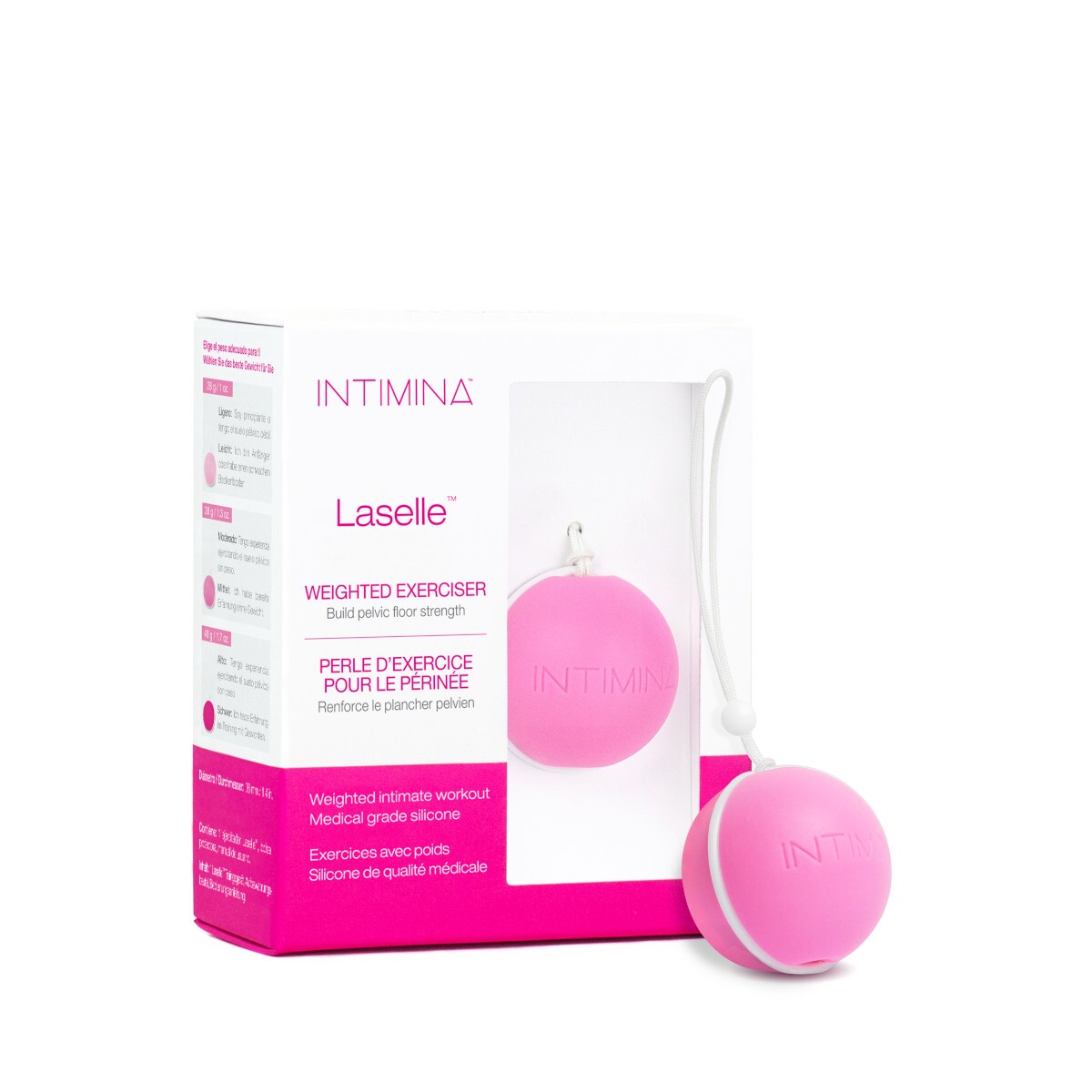Buy Intimina Laselle Medium 38g Weighted Ball for Pelvic kegel exercise device for pelvic floor muscle strengthening.