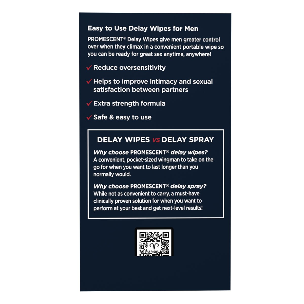 Promescent Delay Wipes 7ct intimate cleansers and personal cleansing care by Promescent.