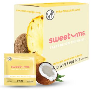 Sweetums Intimate Wipes Pina Colada Flavor Intimate Cleanser