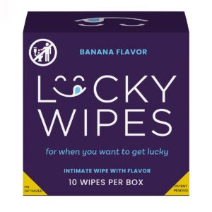 Sweetums Lucky Wipes Banana Flavor 10-Pack Intimate Cleanser