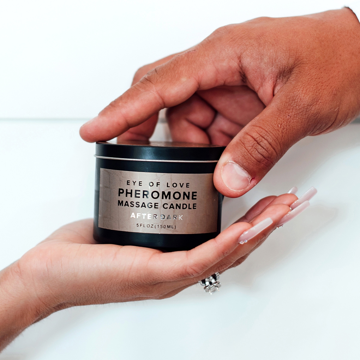 Buy Eye of Love Pheromone Massage Candle 150ml After Dark (F to M) for her or him.