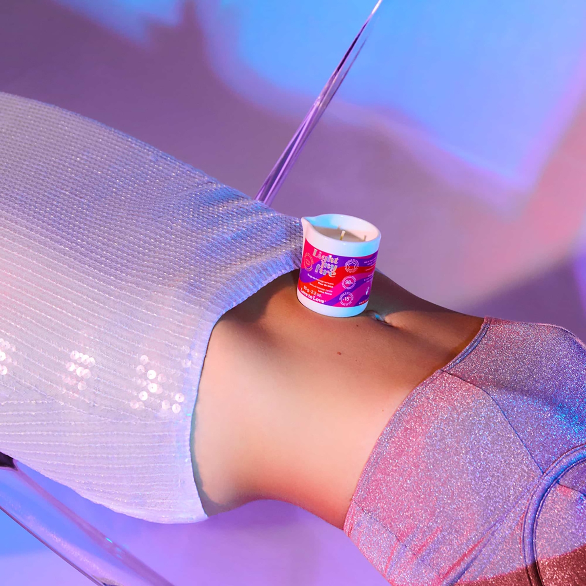 Buy Love to Love Light My Fire Sensual Massage Candle Monoi 2.2 oz. for her or him.