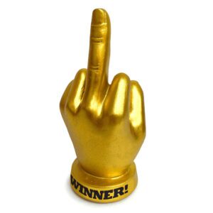 Golden F U Finger Trophy