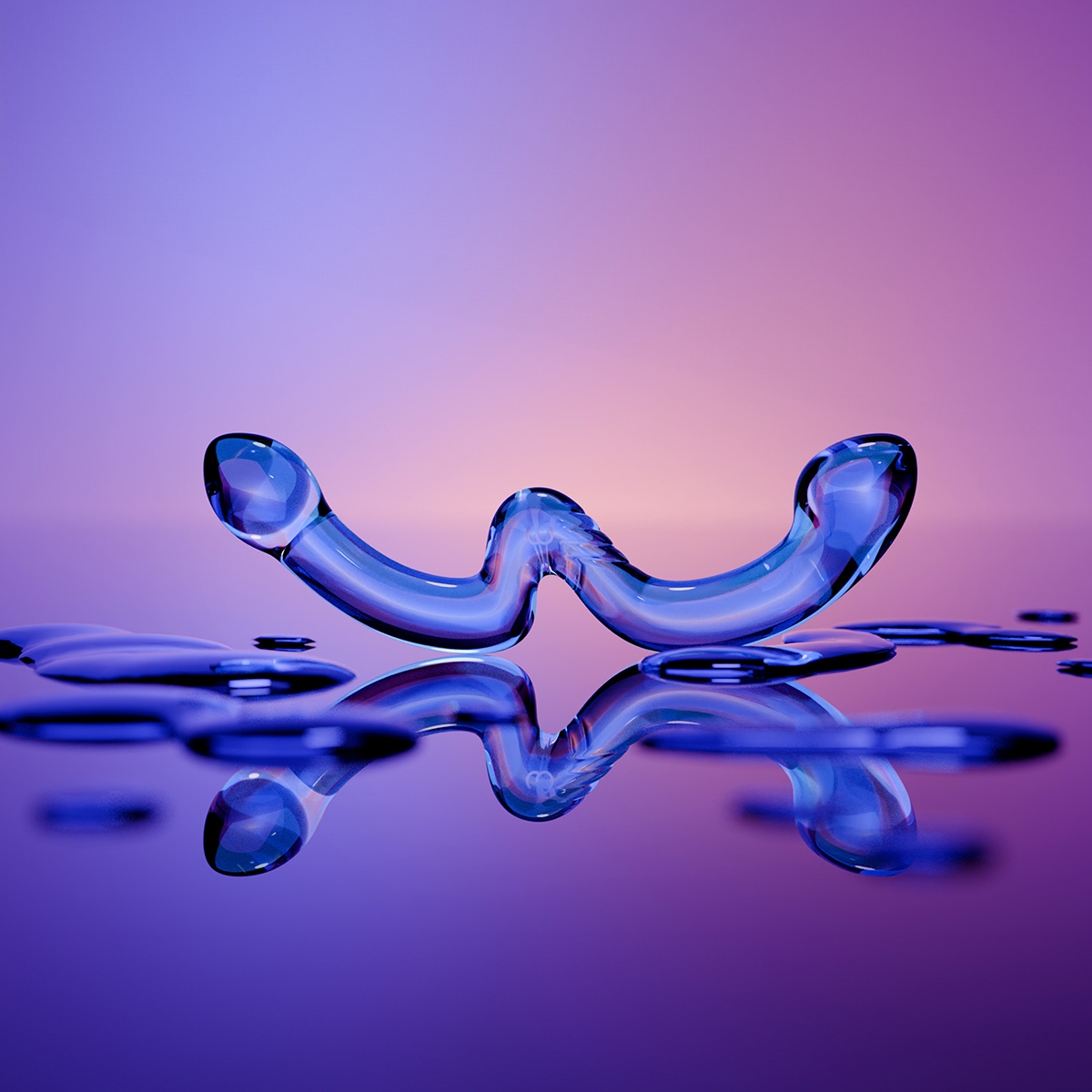 Biird x Wicul OhWii Double Ended Glass Dildo dildo made by Biird on sale at herVibrators.com