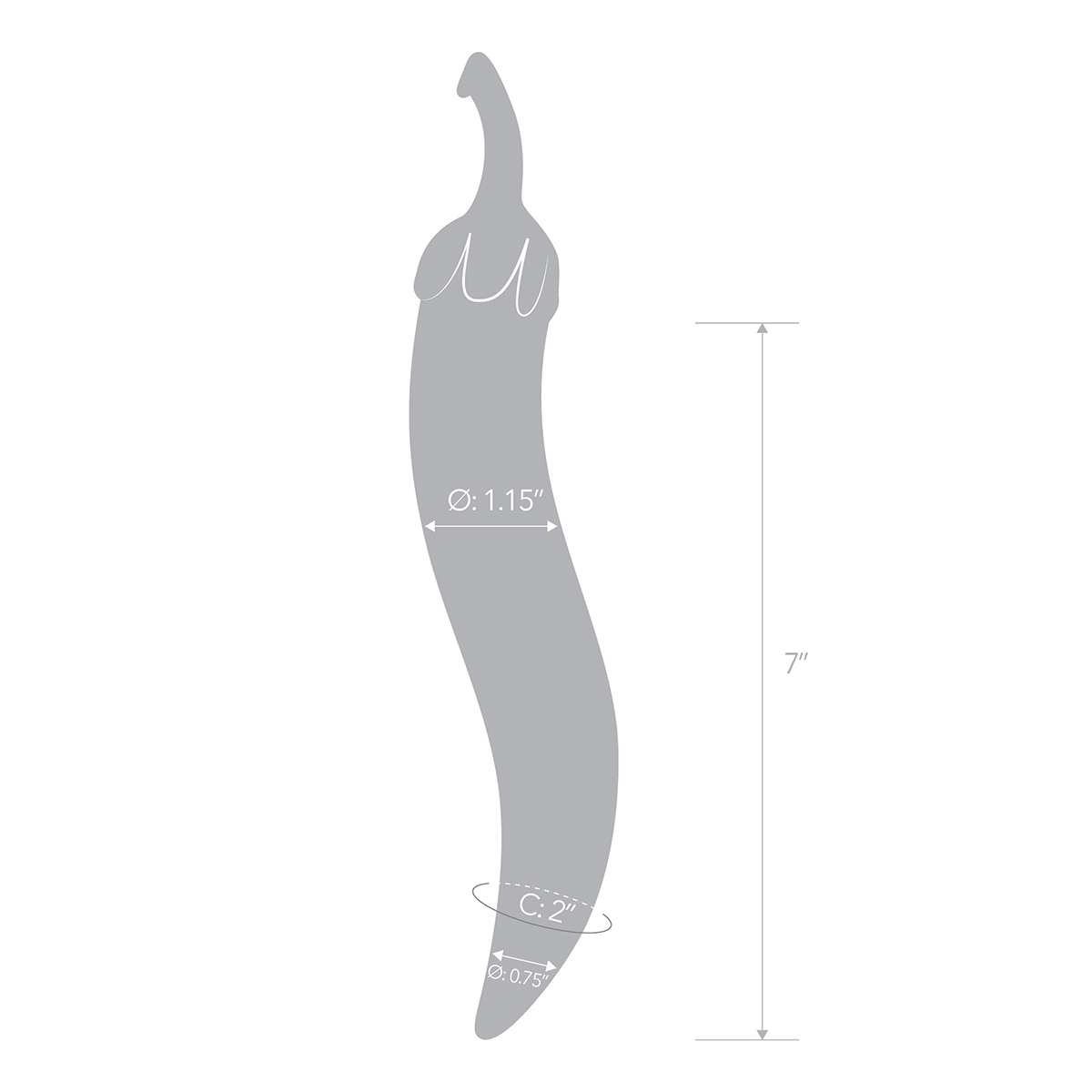 GLAS Chili Pepper Dil 8 25 quot  dildo made by Glas on sale at herVibrators.com