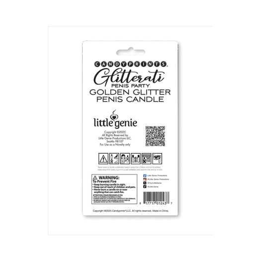 Buy  Gold Giltter Penis Candle book for her.