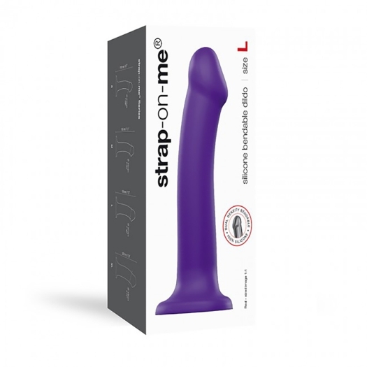 Strap On Me Bendable Dual Density Semi Realistic Dil Purple Large dildo made by Strap-On-Me on sale at herVibrators.com