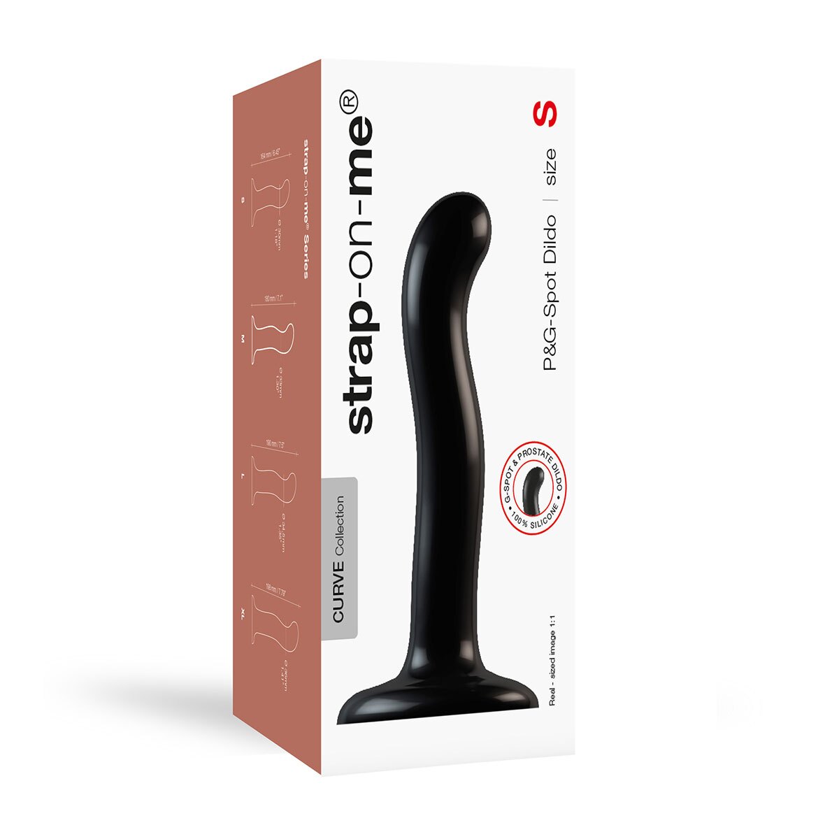 Strap On Me P amp G Spot Dil Small Black dildo made by Strap-On-Me on sale at herVibrators.com