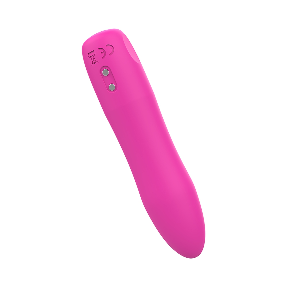 Angled view of the Pink B Swish vibrator designed for intimate use