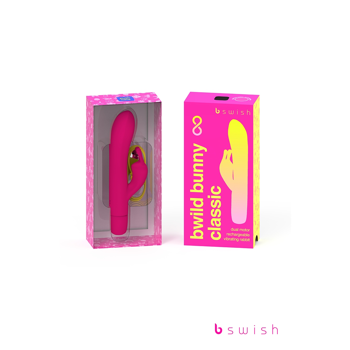 Close-up of the Pink B Swish vibrator for texture detail