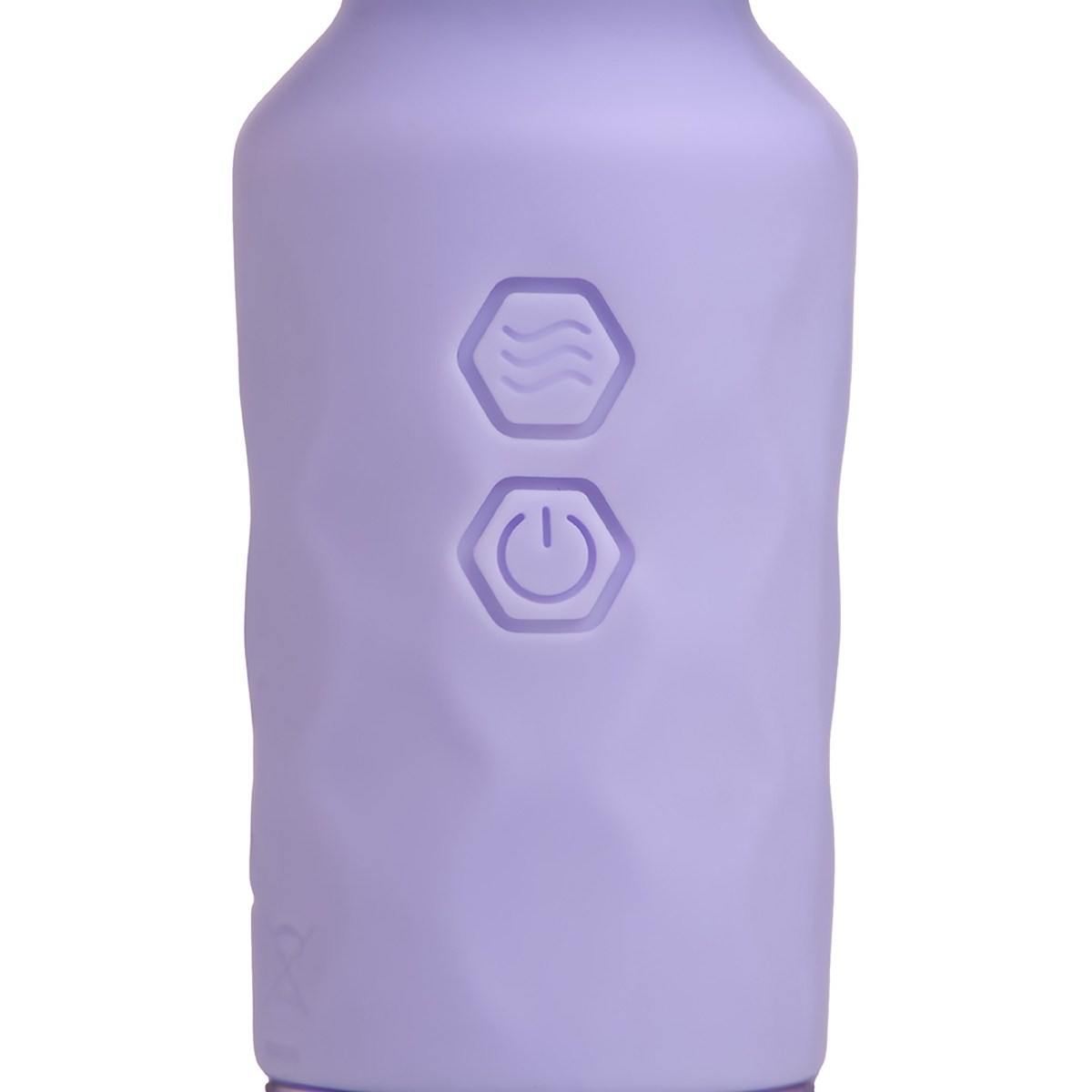 Lifestyle shot featuring the  XR Brands vibrator beside the bed