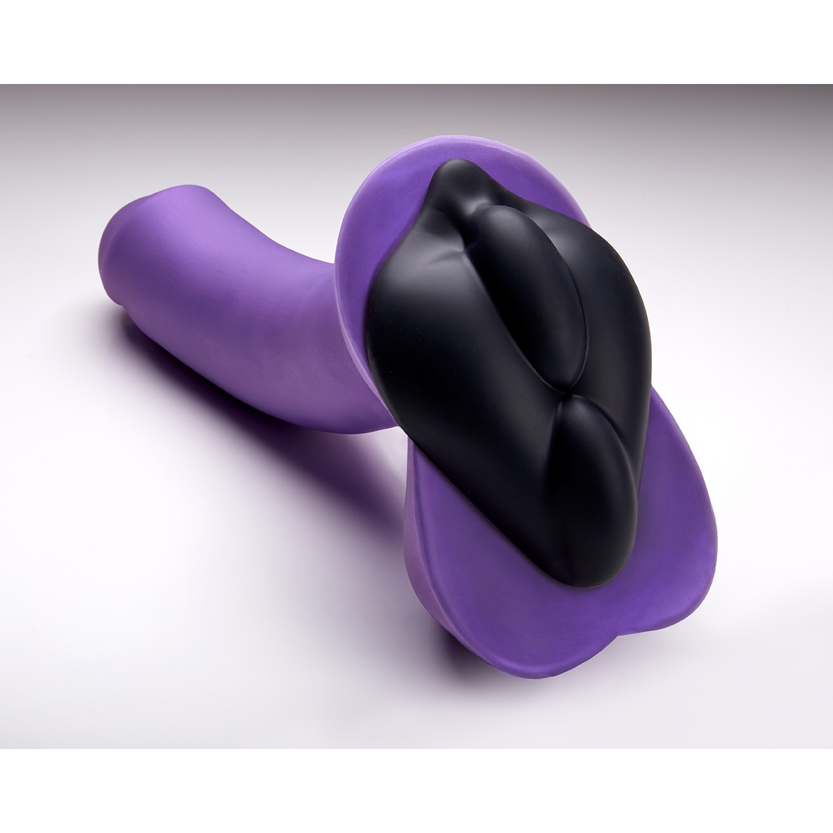 Close-up of the Black Banana Pants vibrator for texture detail