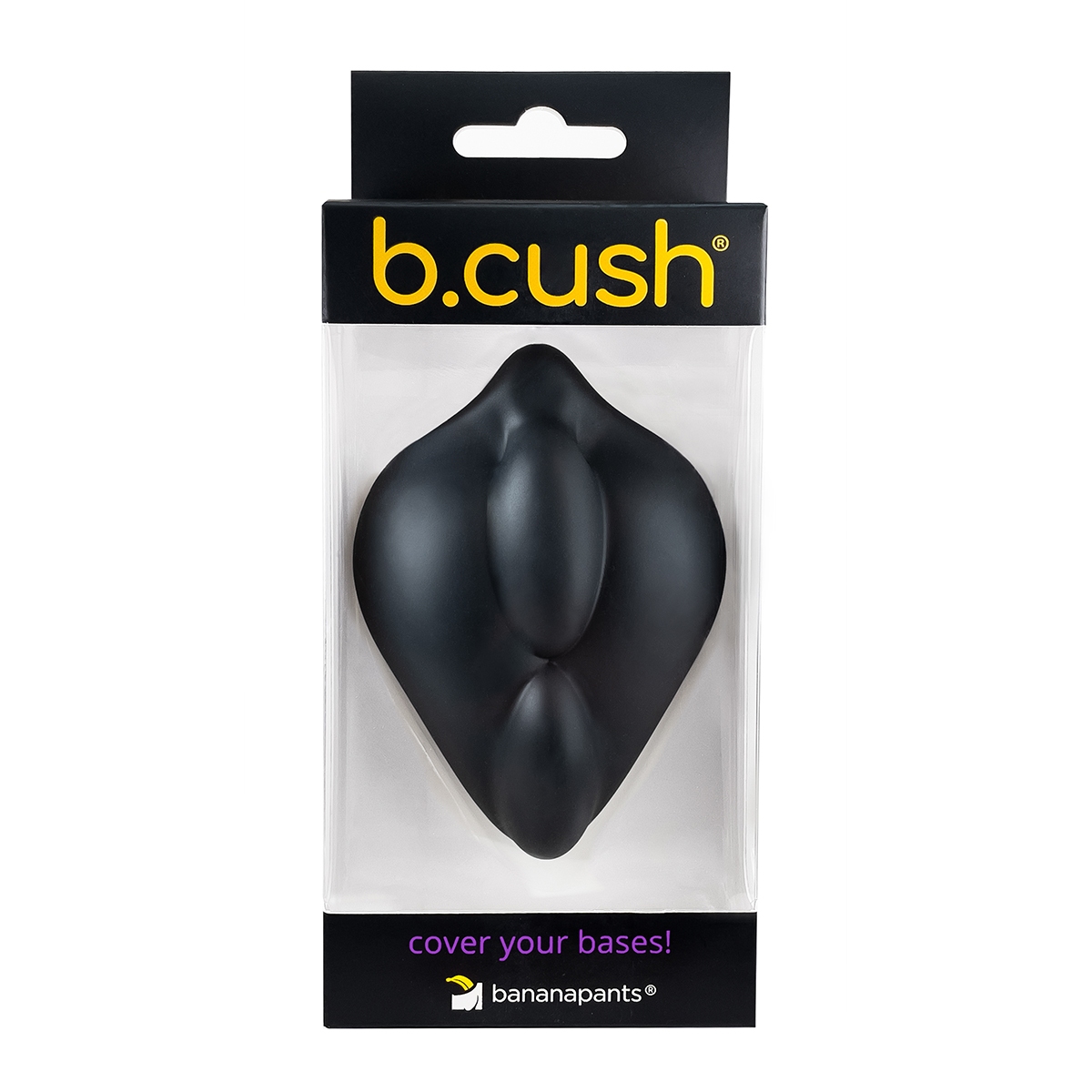 Angled view of the Black Banana Pants vibrator designed for intimate use