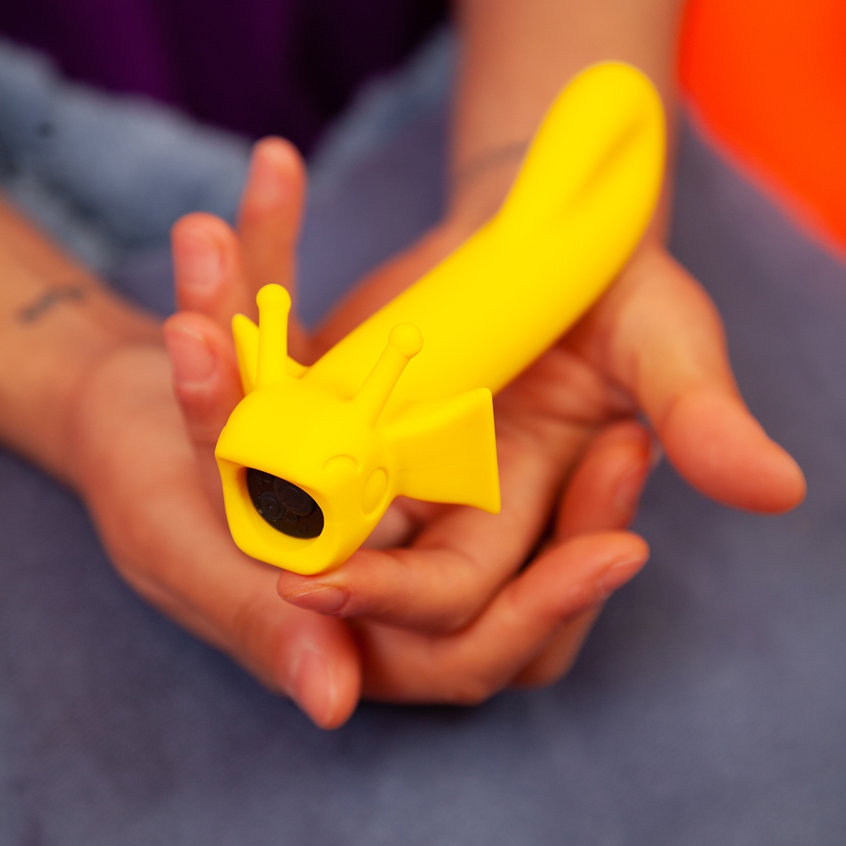 Close-up of the  Cute Little Fuckers vibrator for texture detail