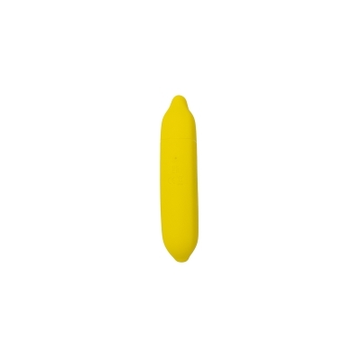 Emojibator vibrator Banana USB shown in hand for scale
