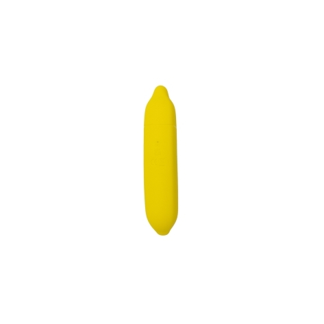 Emojibator vibrator Banana USB shown in hand for scale