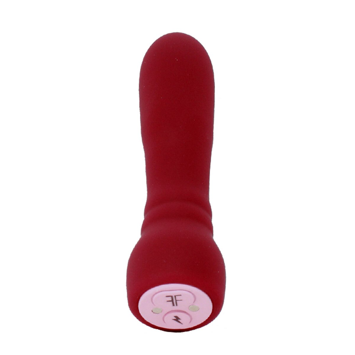 Femme Funn vibrator Booster Maroon shown in hand for scale