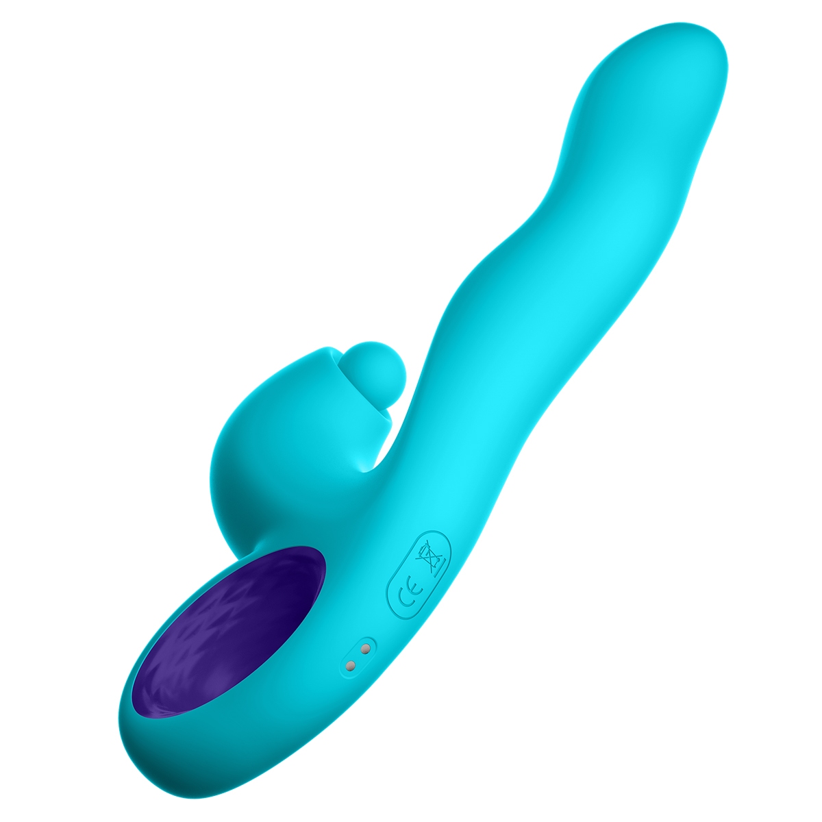Angled view of the Aqua Femme Funn vibrator designed for intimate use