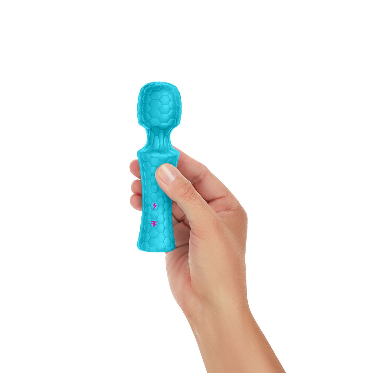 Close-up of the Turquoise Femme Funn vibrator for texture detail