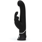 Black Happy Rabbit vibrator G-Spot Stroker Rabbit shown in hand for scale