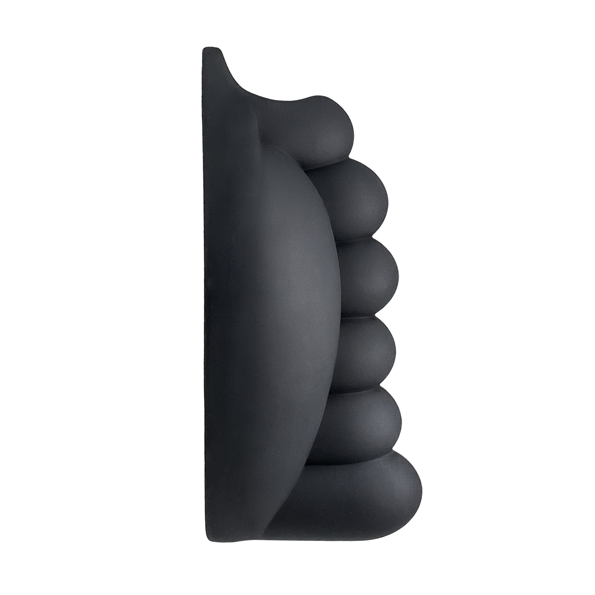 Angled view of the Black Banana Pants vibrator designed for intimate use