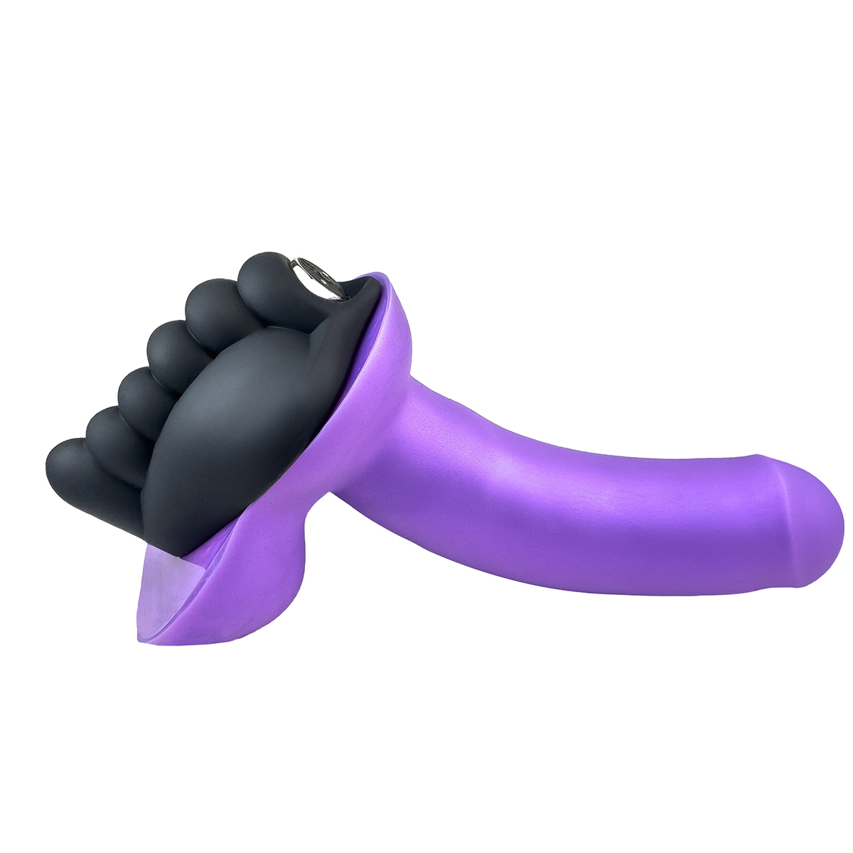 Fully assembled Black Banana Pants vibrator with smooth exterior