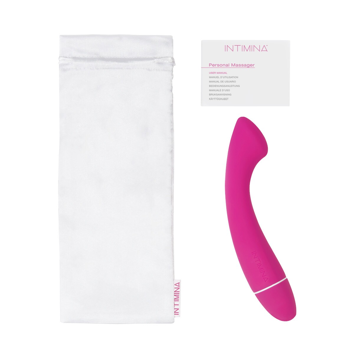 Close-up of the Pink Intimina vibrator for texture detail