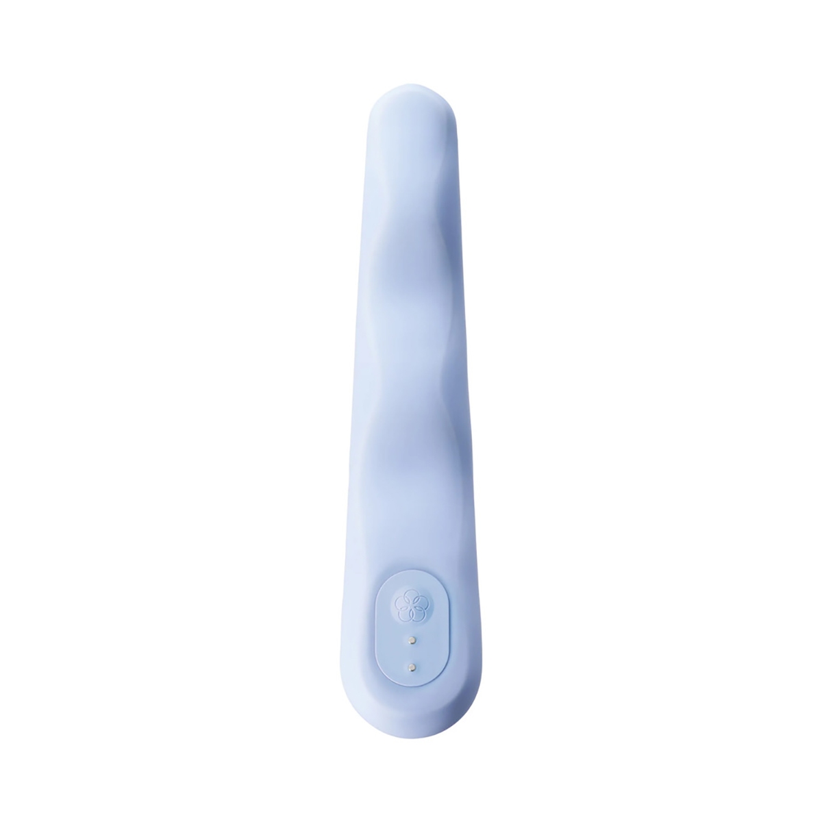 Angled view of the  TENGA vibrator designed for intimate use