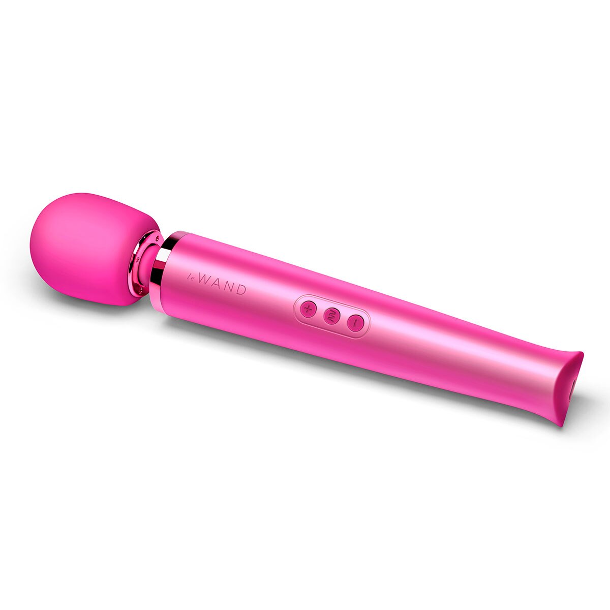 Angled view of the  Le Wand vibrator designed for intimate use