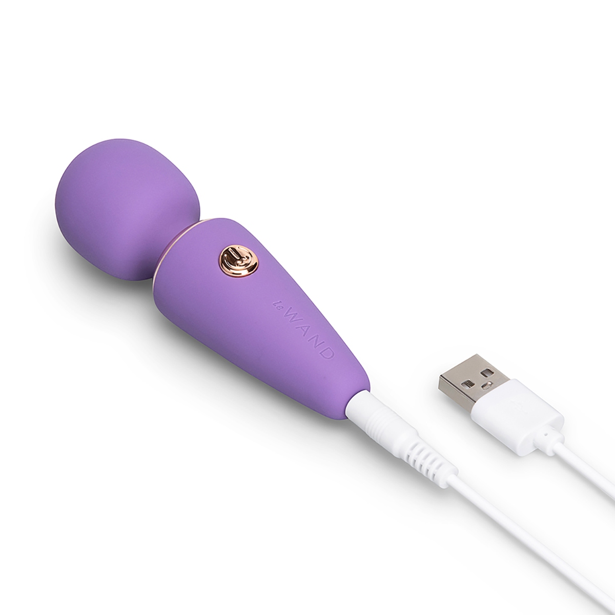 Close-up of the Violet Le Wand vibrator for texture detail