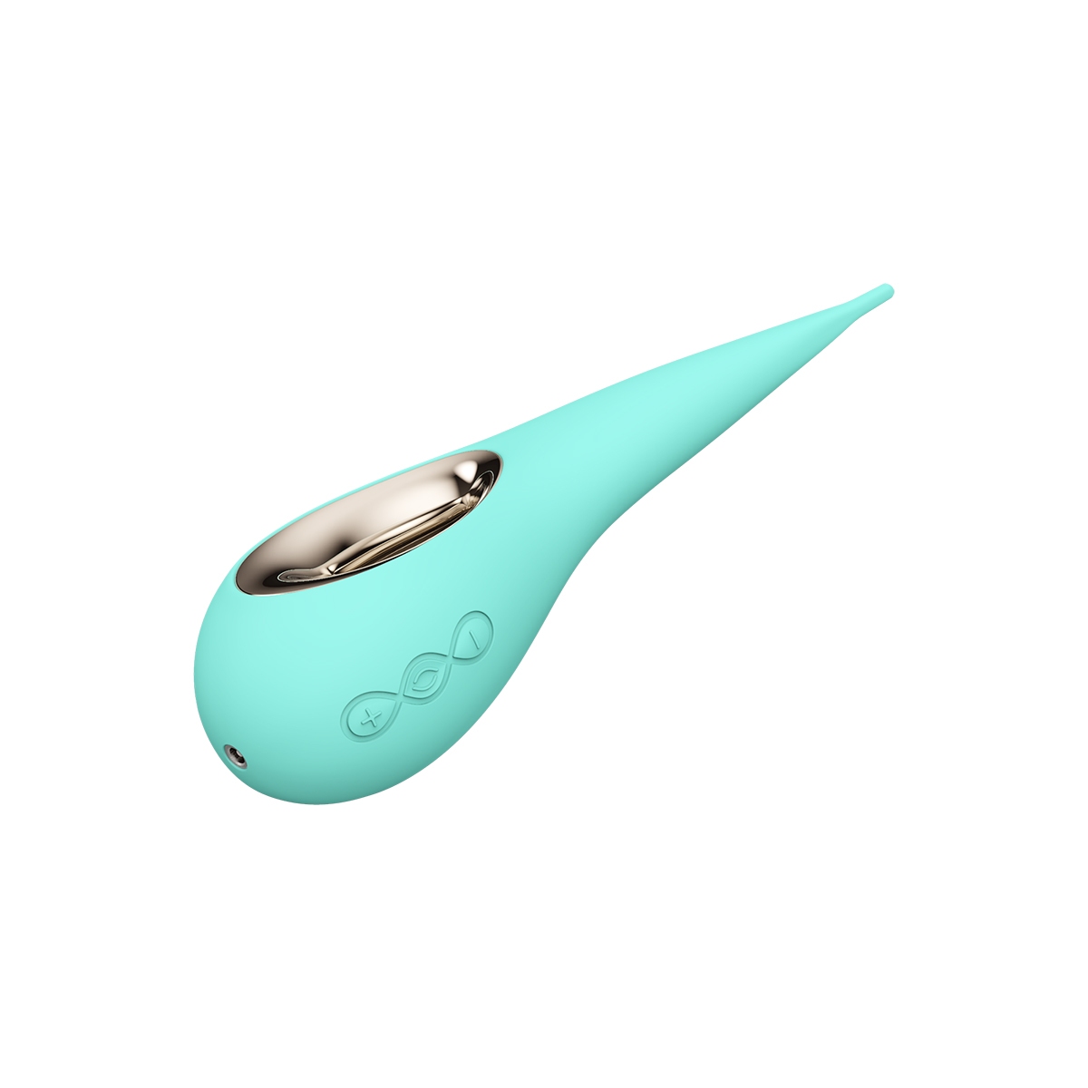 Close-up of the Aqua LELO vibrator for texture detail