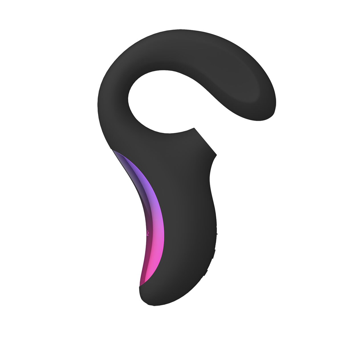 Angled view of the Black LELO vibrator designed for intimate use