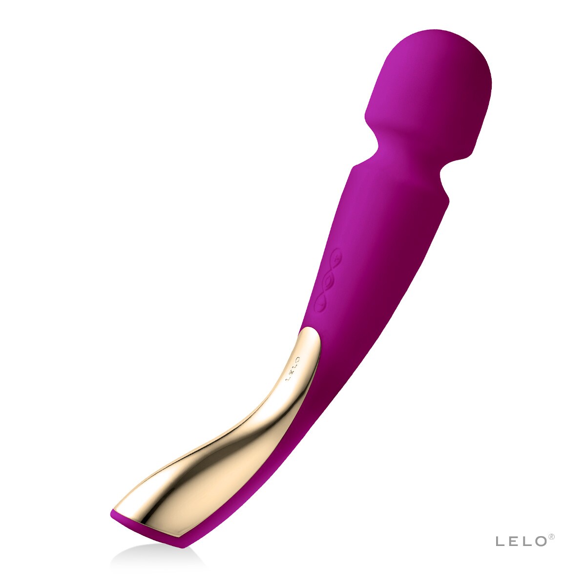 LELO vibrator Smart 2 Large Deep Rose shown in hand for scale