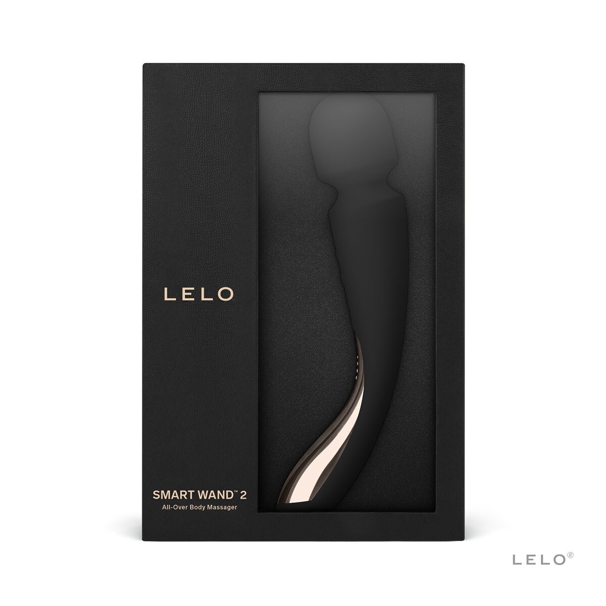 Angled view of the Black LELO vibrator designed for intimate use