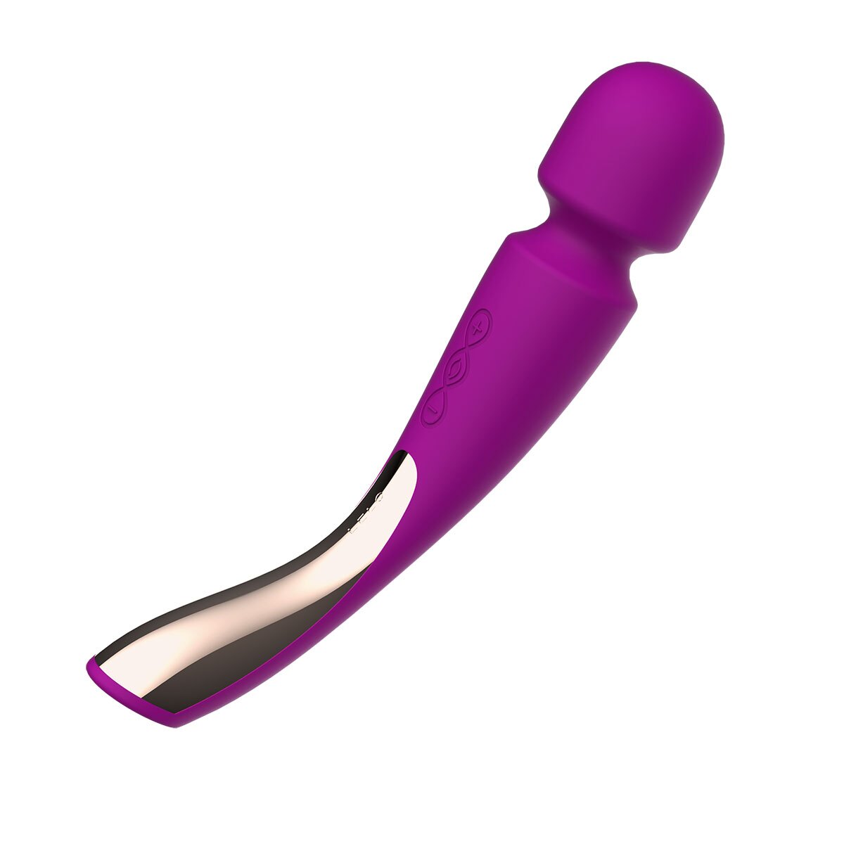 LELO vibrator Smart 2 Medium Deep Rose shown in hand for scale