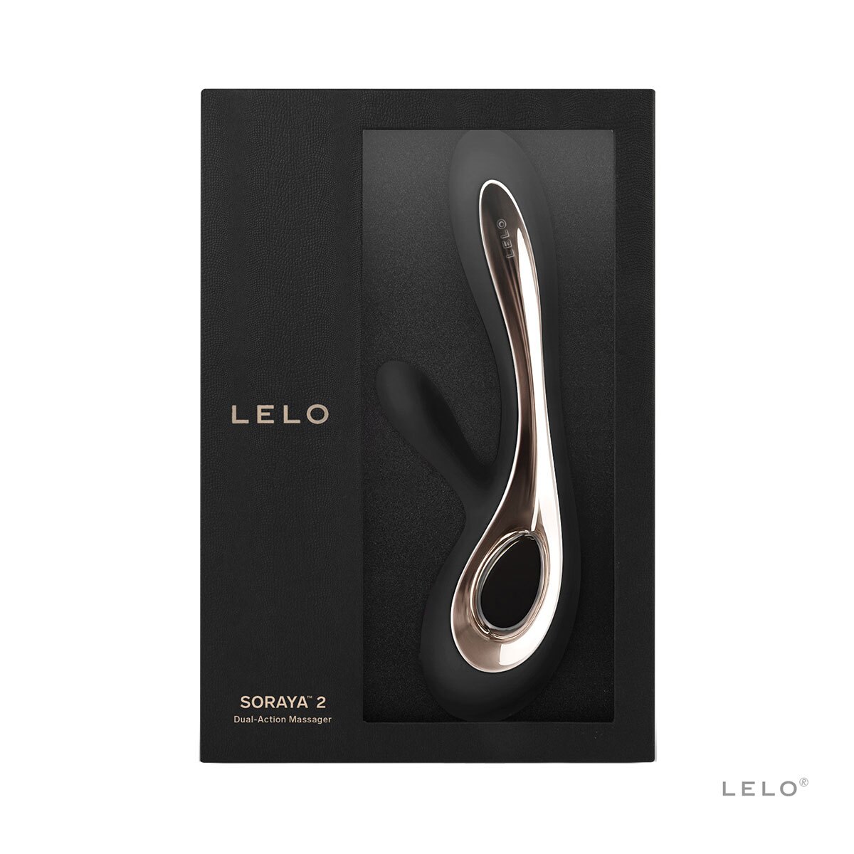 Close-up of the Black LELO vibrator for texture detail