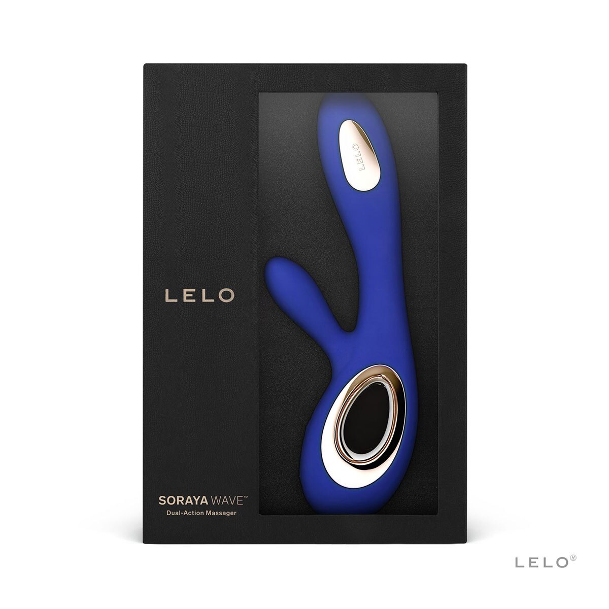 Close-up of the Midnight Blue LELO vibrator for texture detail