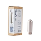 Love Not War vibrator Power of Love Battery shown in hand for scale