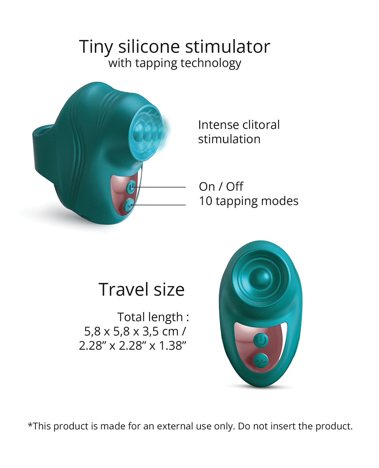 Close-up of the Teal Lovely Planet vibrator for texture detail