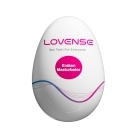 Lovense vibrator KrakenSingle Egg Masturbator shown in hand for scale