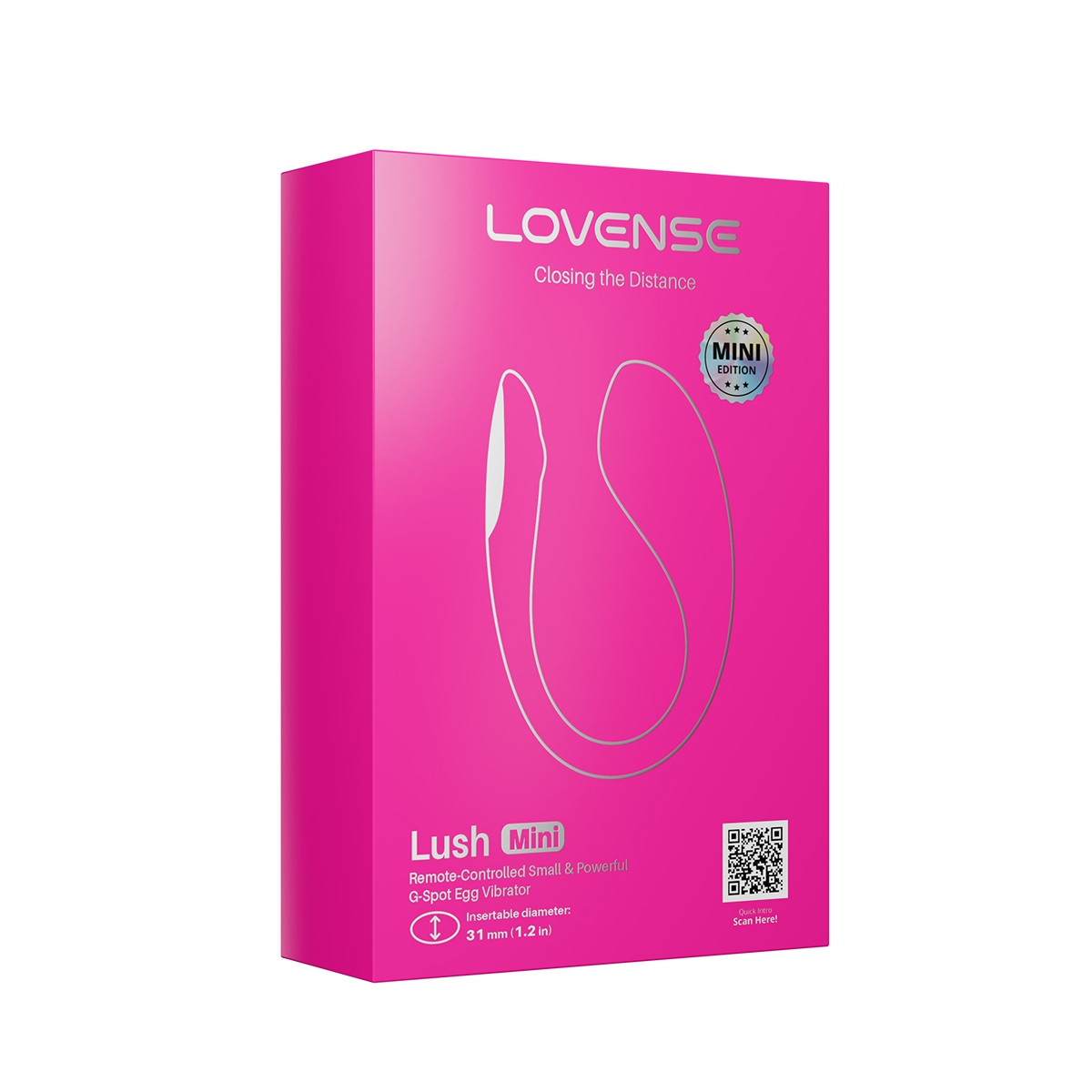 Fully assembled  Lovense vibrator with smooth exterior