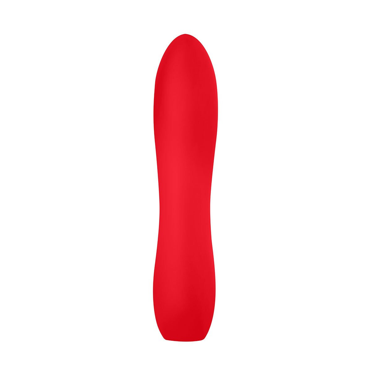 Red Luv Inc vibrator Large shown in hand for scale