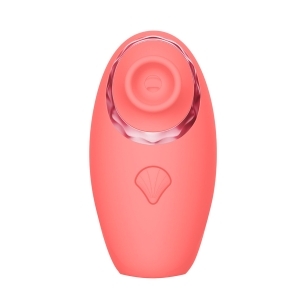 Coral Luv Inc vibrator Triple-Action Clitoral shown in hand for scale