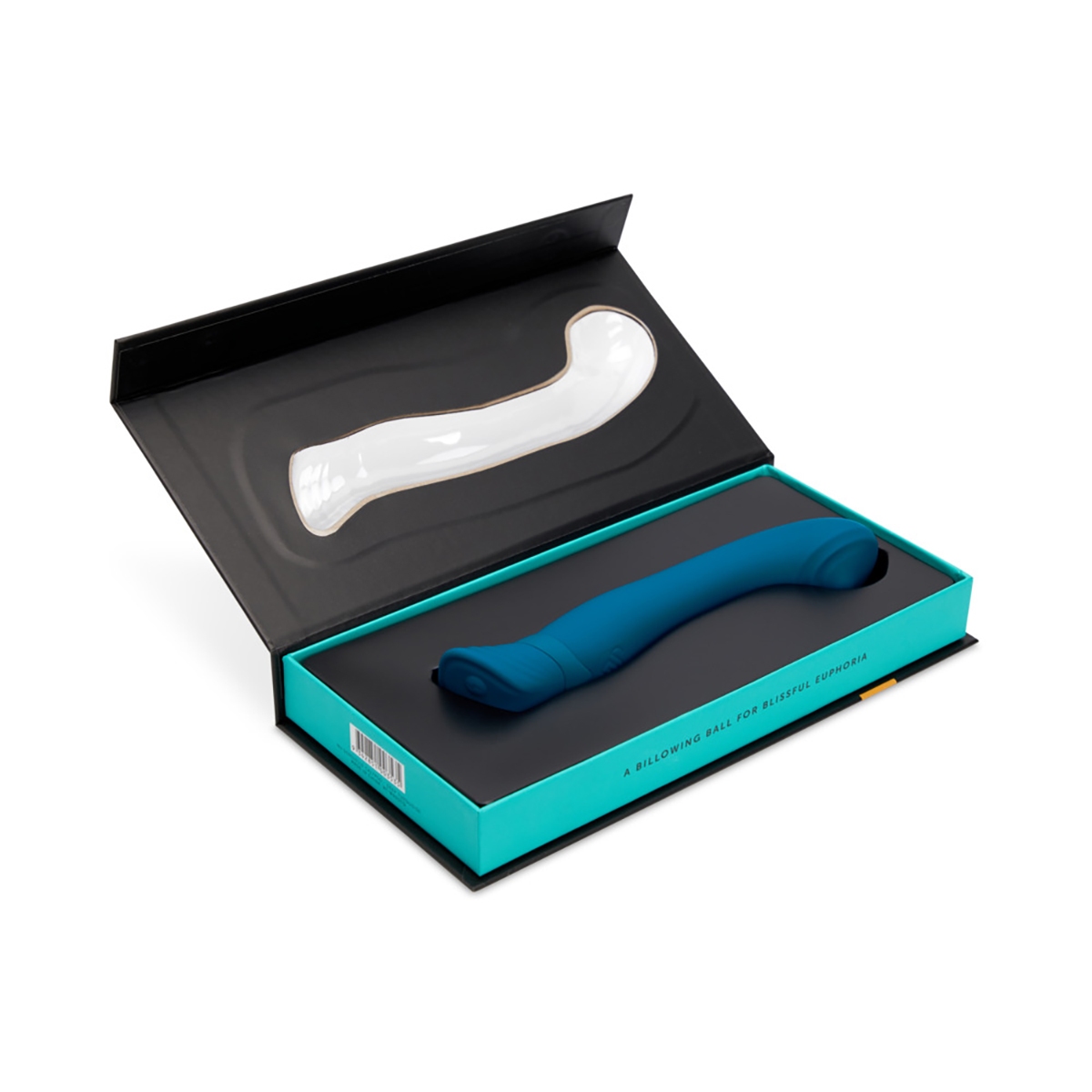Close-up of the Turquoise Nu Sensuelle vibrator for texture detail