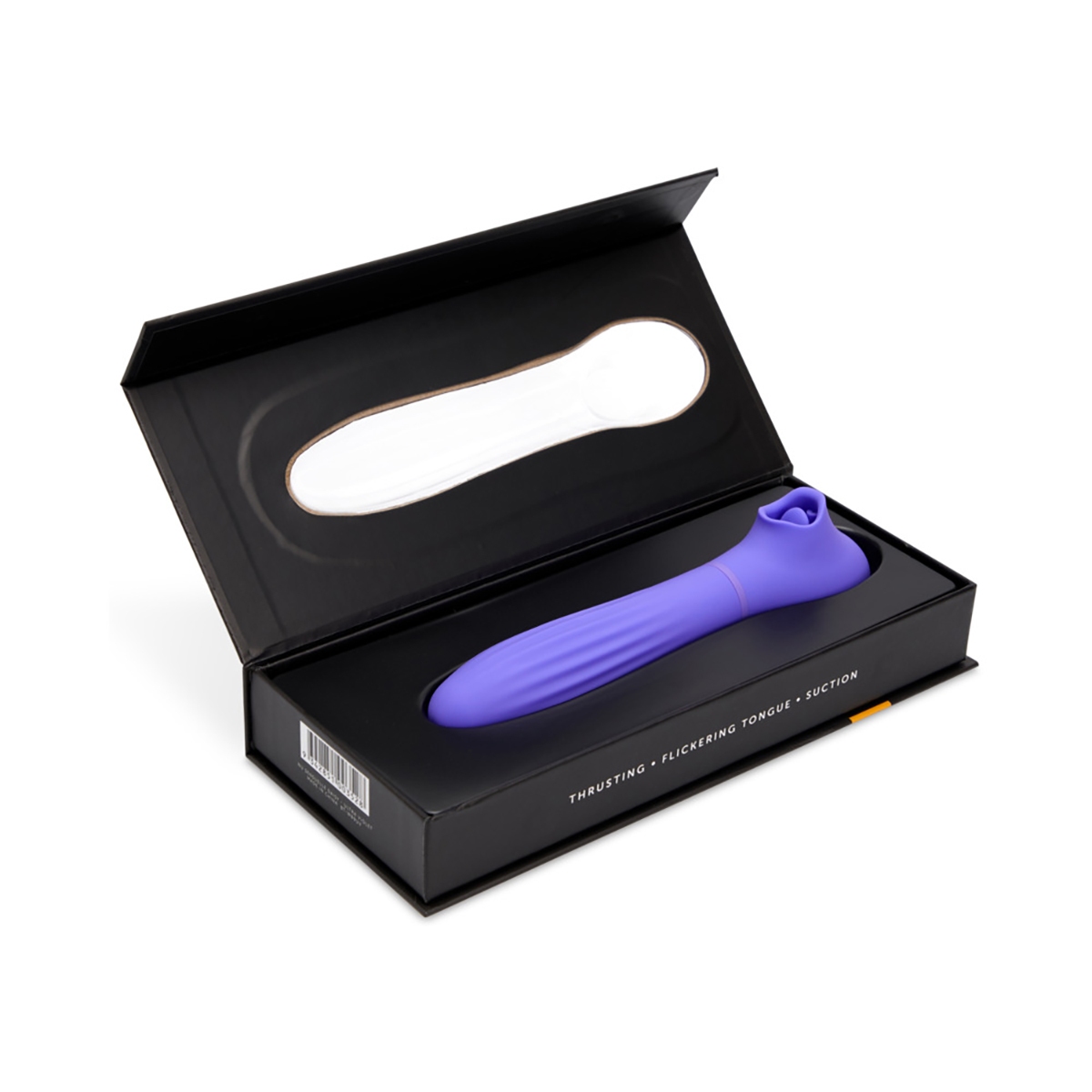Close-up of the Violet Nu Sensuelle vibrator for texture detail
