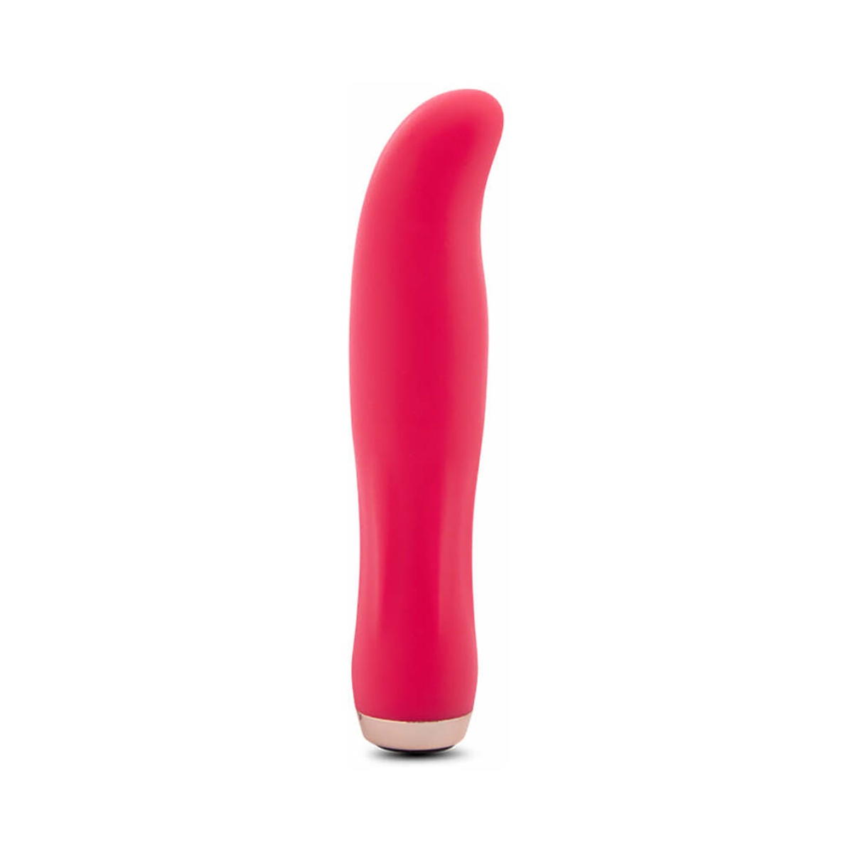 Hot Pink Nu Sensuelle vibrator Velvet Touch Bella Hot shown in hand for scale