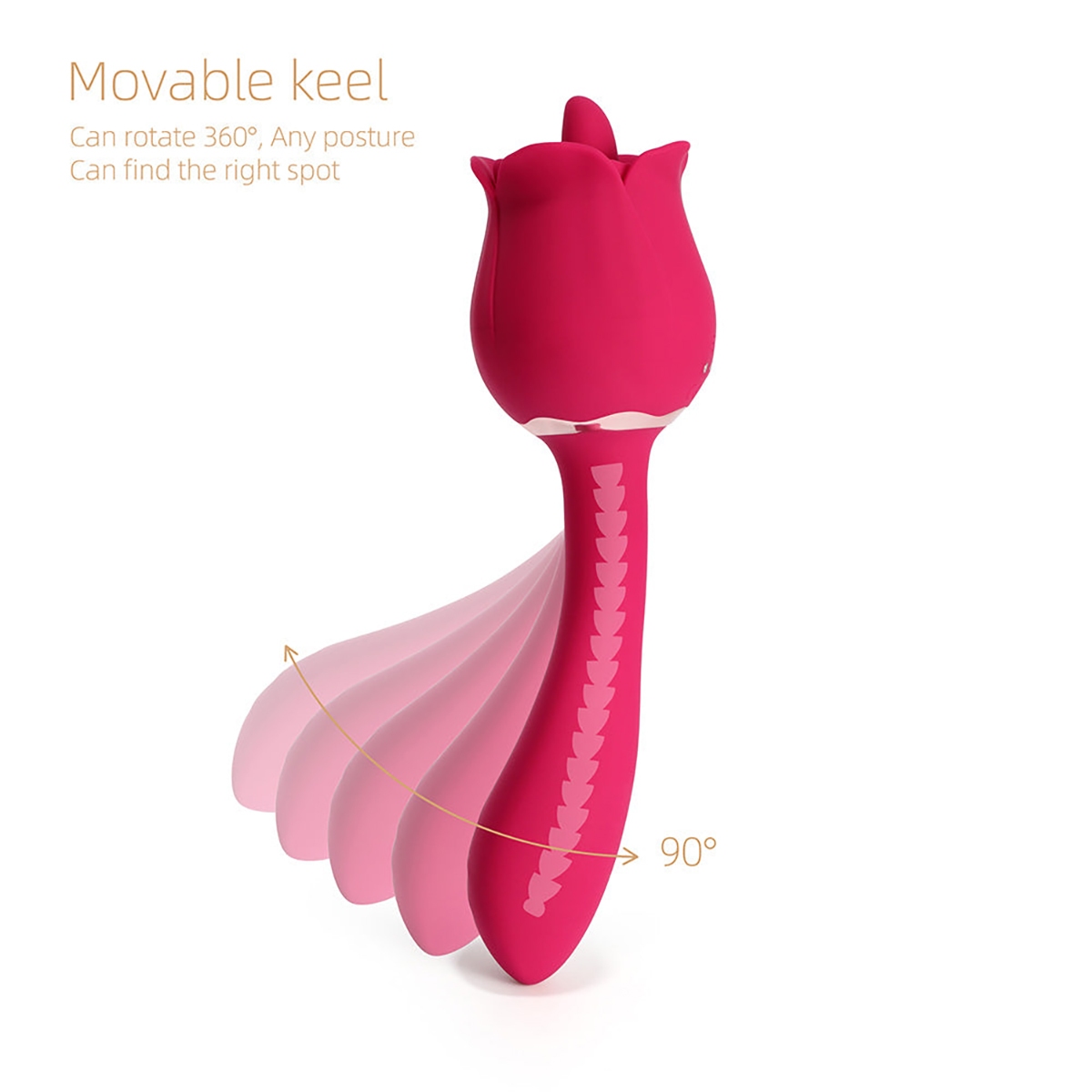 Angled view of the Red Honey Play Box vibrator designed for intimate use