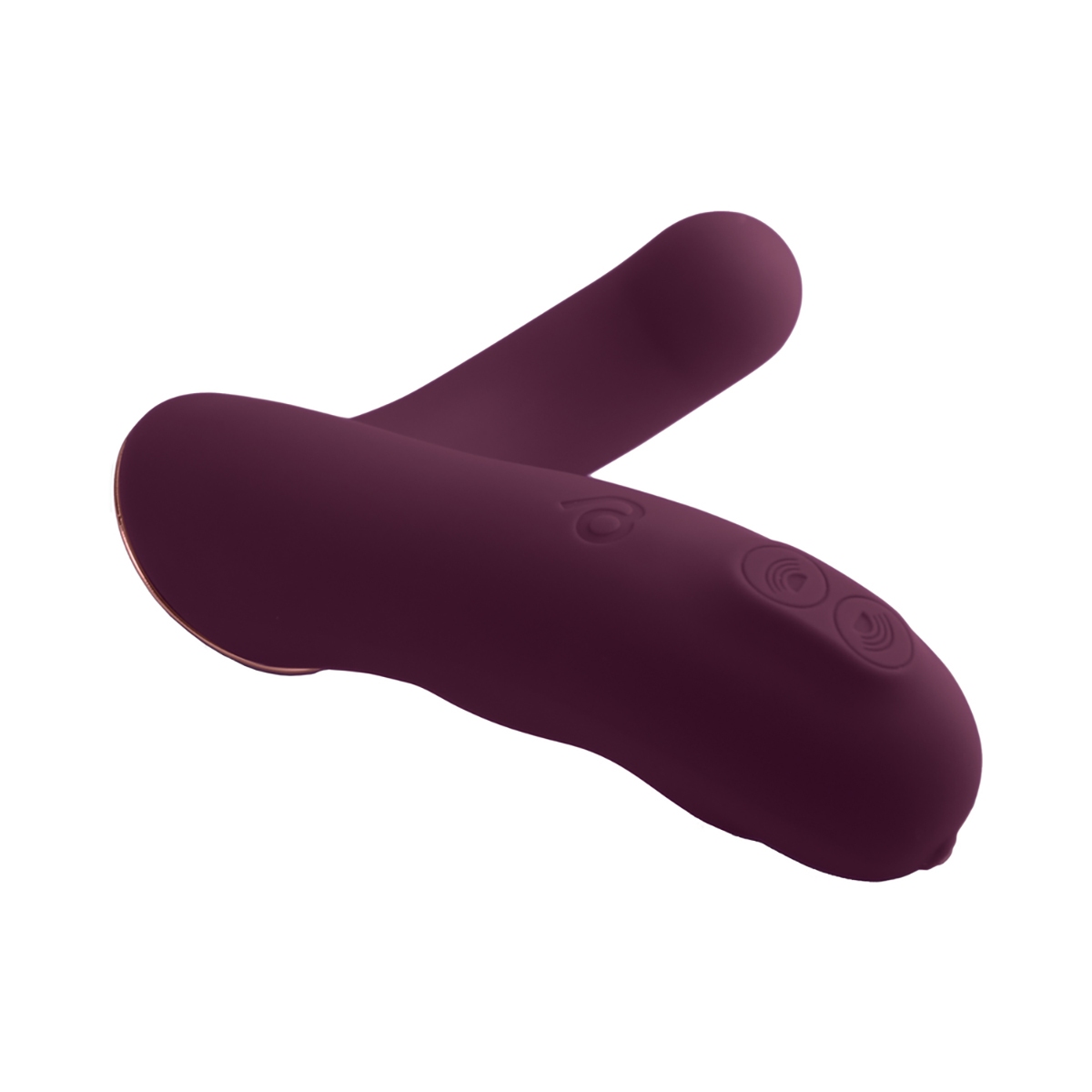 Burgundy Rocks Off vibrator positioned upright for display