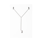 Creative Conceptions vibrator SEI MIO Triple Tease Adjustable Nipple and Clit Clamp Set shown in hand for scale