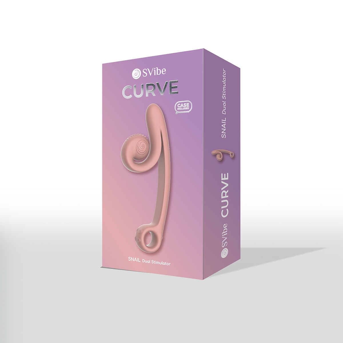 Product image of the Peach Snail Vibe vibrator on clean background